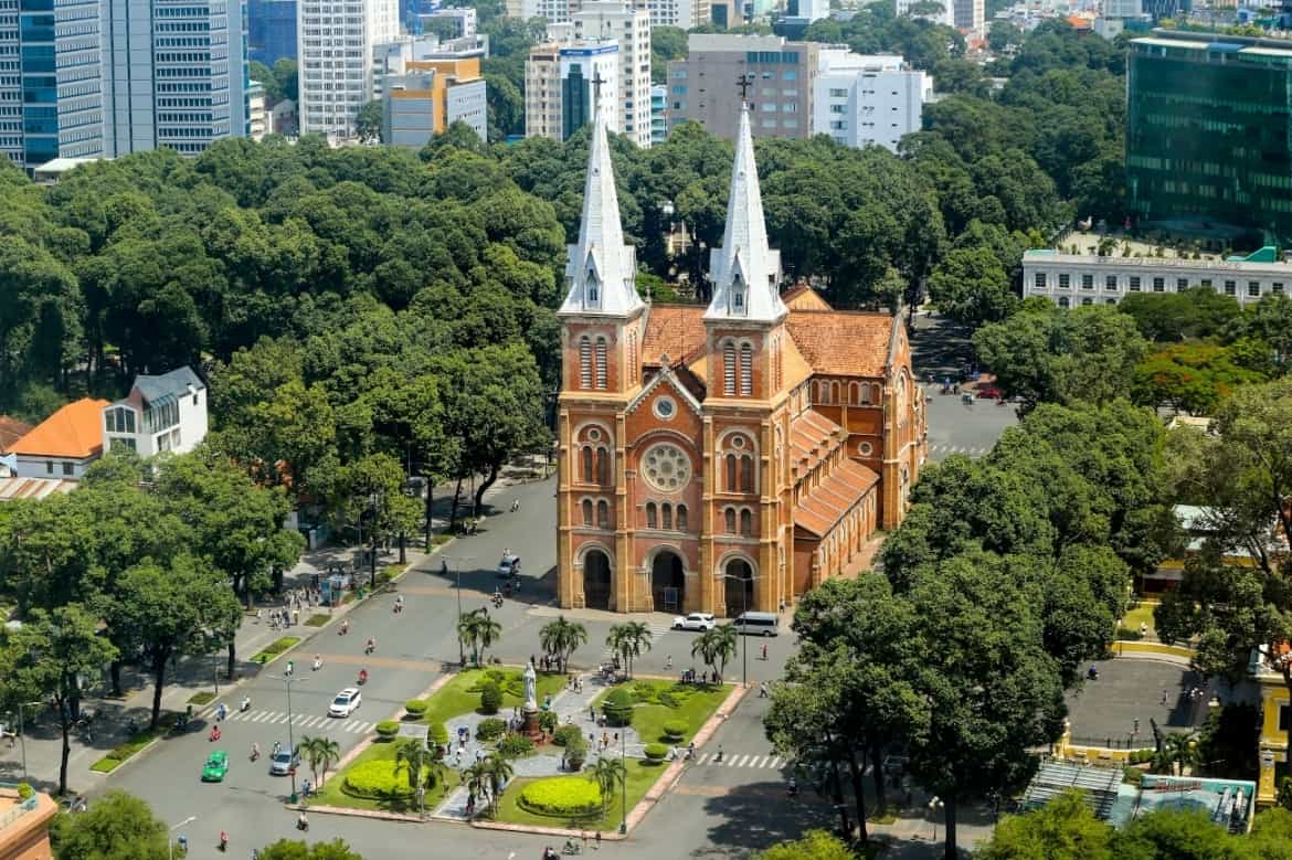 Notre Dame Cathedral in HCMC - instagram worthy places